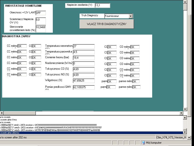 cisnienie 18 bar temp parownika 4.5 C temp zew 27 C